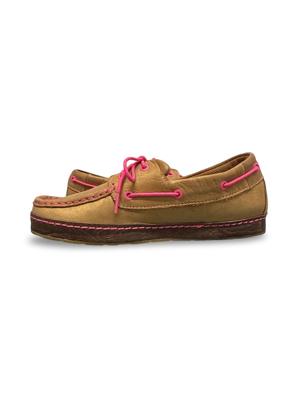 Twisted X Breast Cancer Awareness Leather Loafers Women’s 8.5 Tan - Picture 4 of 16